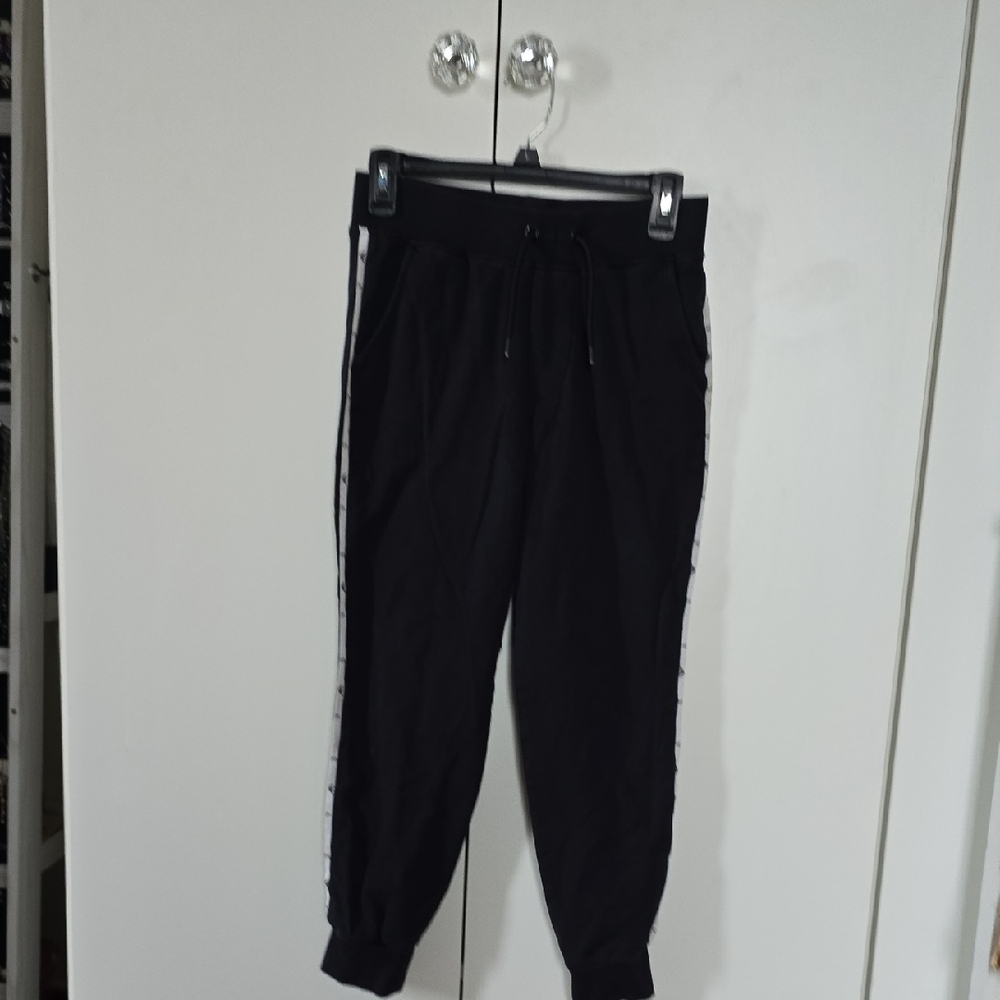 Emporio Armani Black Sweatpants With White Stripe Garment